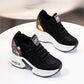Platform Women Casual White Shoes 8cm Heels Summer Womens Casual Sneakers Breathable Mesh Shoes