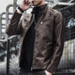 Fashion slim men's youth leather jacket plus velvet thick hooded trendy handsome jacket
