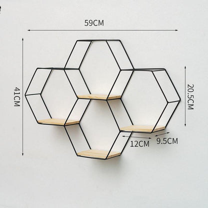 Shelf Free Punching Simple Nordic Living Room Wall Decoration Bedroom Dining Room Storage Shelf