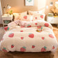 WTEMPO Winter Bedding Sets 4pcs Heart Pattern Bed Lining Duvet Cover Bed Sheet Pillowcases Cover Set