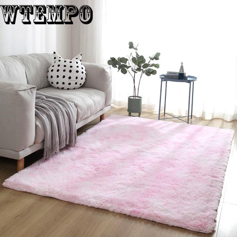 Plush mats living room carpet soft bedroom blanket coffee table mat Nordic wind plush carpet