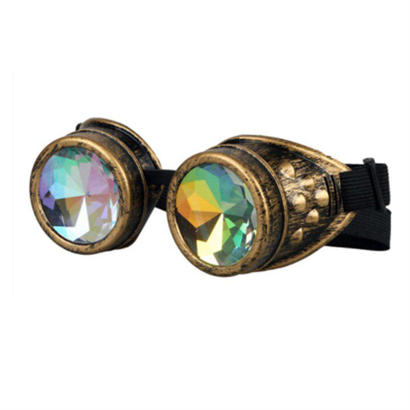 Retro Gothic Kaleidoscope Glasses Steampunk Goggles Sunglasses Men Women Welding Cyber Punk Eyeglass