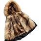 Winter Fur Coat Medium Length Detachable Raccoon Dog Fur Liner Thickened Imitation Fur Coat for Women