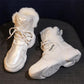 Snow Boots Women Winter Plus Velvet Padded Shoes Thick-soled All-match Warm Cotton Boots Martin Boots