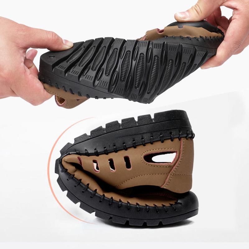 Summer Breathable Men's Mesh Shoes Men's Soft Sole Sports and Leisure Hollow Shoes