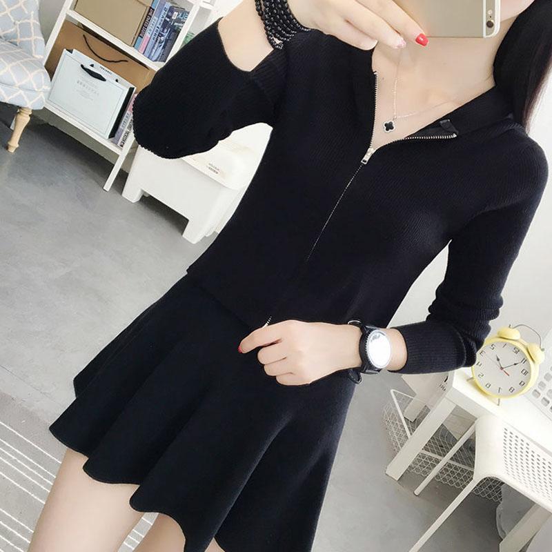 Spring and Autumn Knitted Cardigan Tops Long Sleeves Slimming Sweaters Wild Short Hoodies