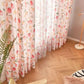 Semi Blackout Curtains Pink Peach Blossom Dormitory Girls Curtains Bedroom Shade Sunscreen Rental Bay Window Curtain Fabric