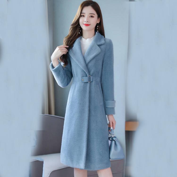 Winter Jacket Fashion Women Fur Coat Long Wool Coat Female Thick Warm Overcoat Christmas Outwear