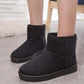 Autumn and Winter Fleece Snow Boots Women's Short Boots Thick Non-slip Short Boots Flat Warm Cotton Shoes