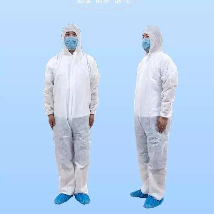 Disposable integrated hooded full body protective clothing Dust and water resistant breathable