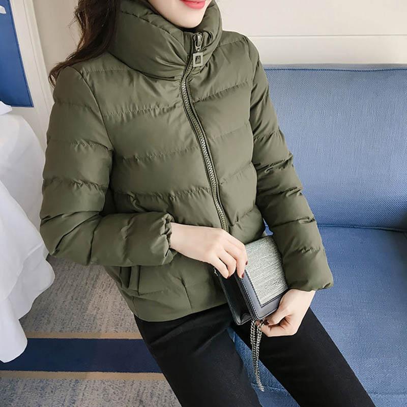 Women's Short Down Padded Jacket Korean Style Short Bread Coat Loose and Thick Ladies Small Padded Jacket