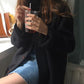 Hepburn Style Woolen Coat Women Winter Short Loose Korean Style Woolen Coat