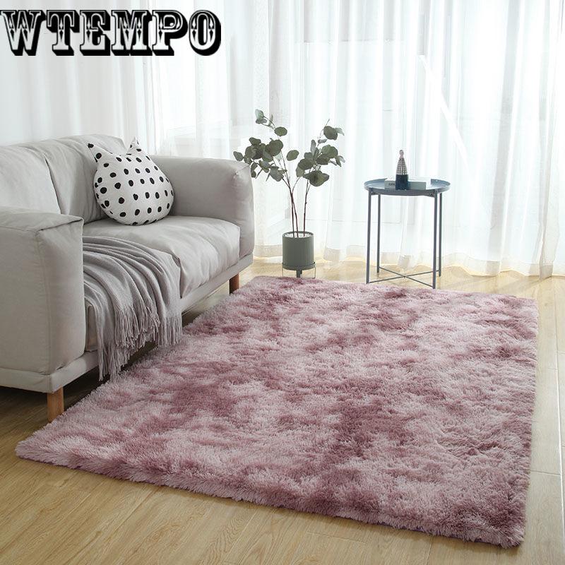 Coffee table mat Nordic wind plush carpet plush floor mat living room carpet soft bedroom blanket