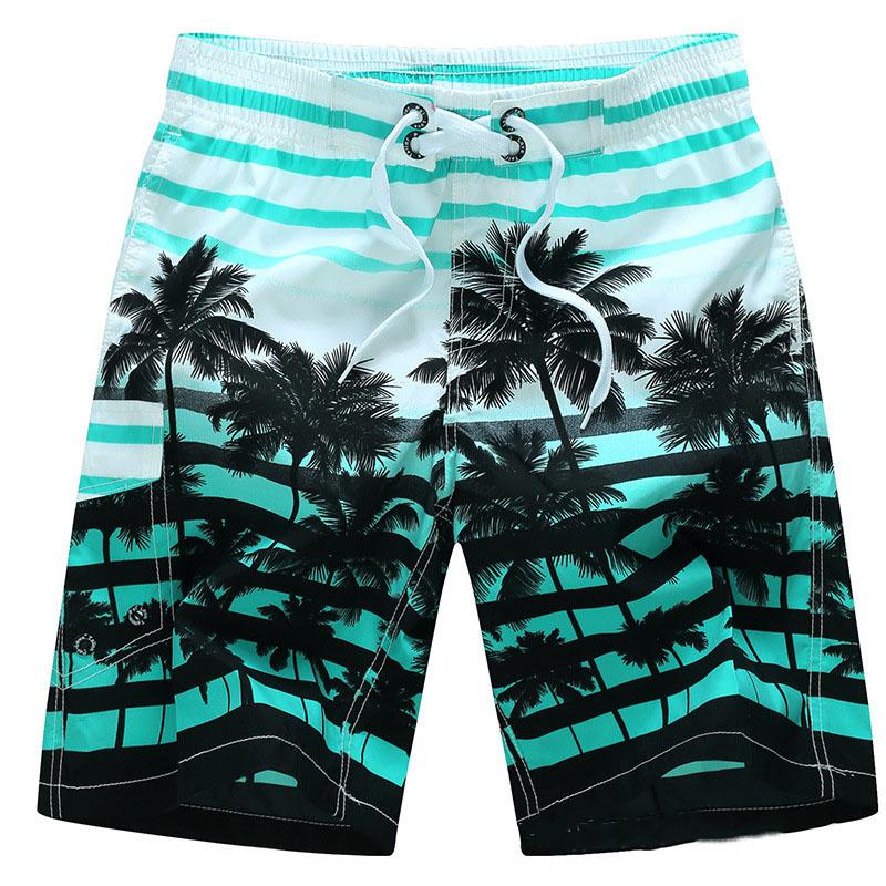 Thin Comfortable Beach Pants Men's Summer Coconut Tree Printing Breathable Sweat-absorbing Sports Outerwear Shorts