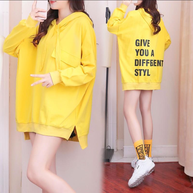 Warm Hood Top Spring and Autumn Sweatshirt Cotton Women's Sweatshirt Wild Large Size Long Sleeve