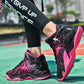Plus Size 36-45 Men Leather Sneakers High-top Running Basketball Shoes Breathable Shockproof Non-slip Comfortable Shoes Deodorant Tactical Boots