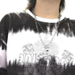 Personalized Tie-dye Printed Sweatshirt Women's Mid-length O-neck Loose Pullover Hoodies