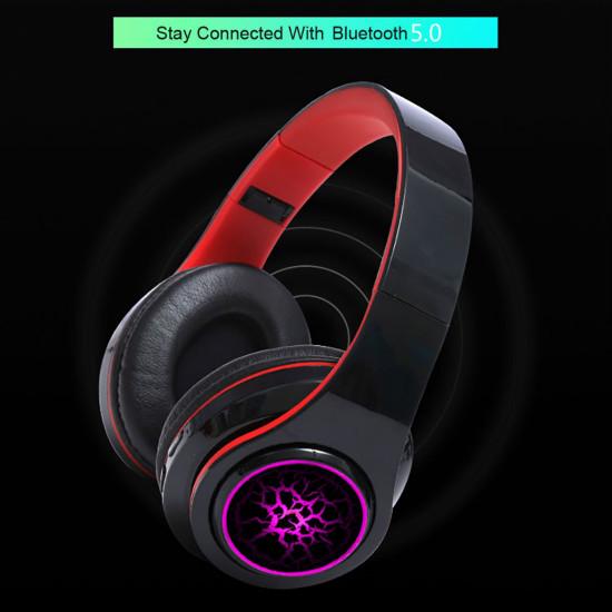 Wilress Headphones Bluetooth 5.0 Gaming Headset Stereo Noise Canceling Sports Headphones with Mic