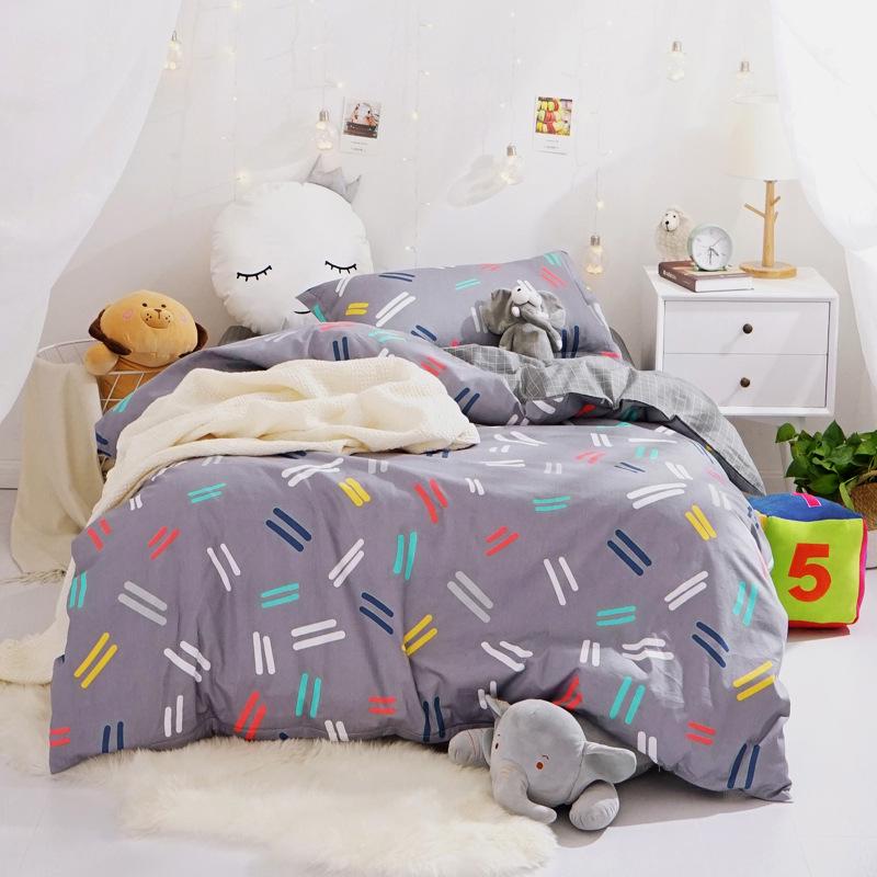 Bed Flat Sheet 100% Cotton Bedding Set Duvet Cover Pillowcase Quilt Cover Bedclothes