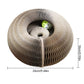 Round Cats Scratching Board with Toy Bell Ball Pet Supply Kitten Toy Folding Corrugated Cats Nest Magic Organ Cats Scratch Board