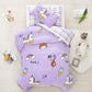 Children's Bed Set Autumn and Winter Double-sided Milk Velvet Three-piece Set Children's Nap Bedding Plus Velvet Thick Quilt Cover Pink Princess Style
