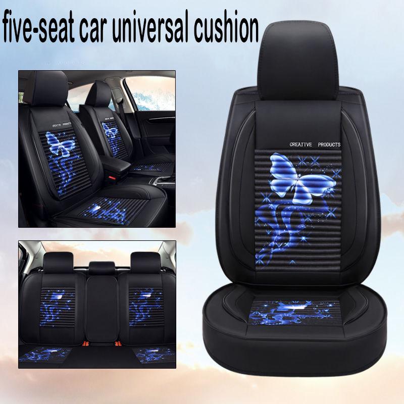 Fully surrounded car seat cushion comfortable leather car seat four seasons universal color printing