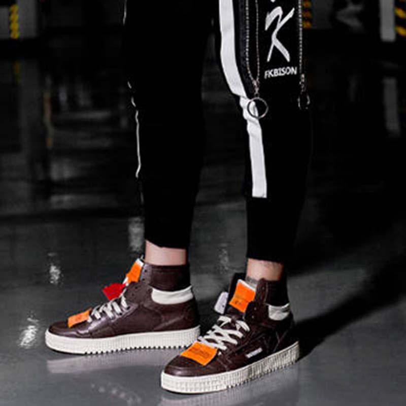 Plus Size39-45 Men Sneakers Leather Breathable Breathable Non-slip and Wear-resistant Leather