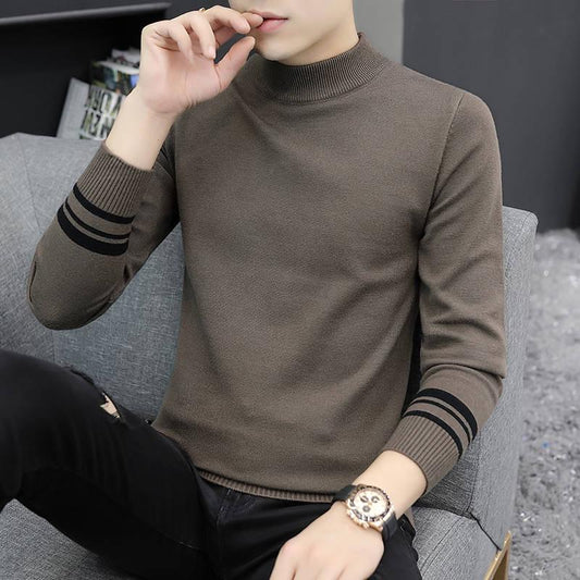 Fashion Brand Sweater Man Pullovers Warm Slim Fit Jumpers Knitwear Woolen Autumn Casual Mens Clothes