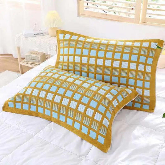 Pillow Towel Cotton One Pair of Anti-mite and Antibacterial High-end Gauze Pillow Towel Single and Double Cotton Anti-ski