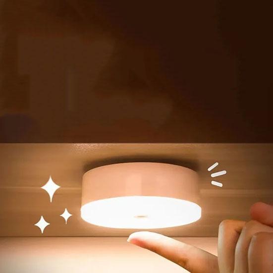 Touch Mini Eye Protection Night Light Student Dormitory Charging and Plug-in Dual-use Wireless Adsorption Atmosphere Light Bedroom Artifact