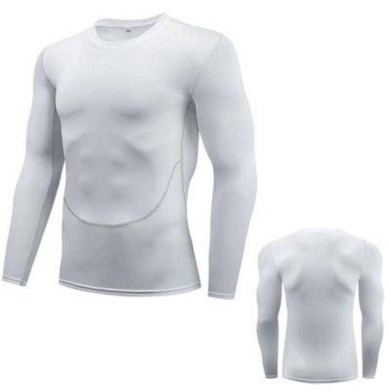 Long-sleeved Men's Tights Quick-drying Compression Shirts High-elastic Wicking Sports Long-sleeved Tops To Keep Warm