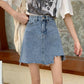 Summer Woman Skirt Korean Style High Waist A-line Irregular Denin Skirt For Girl