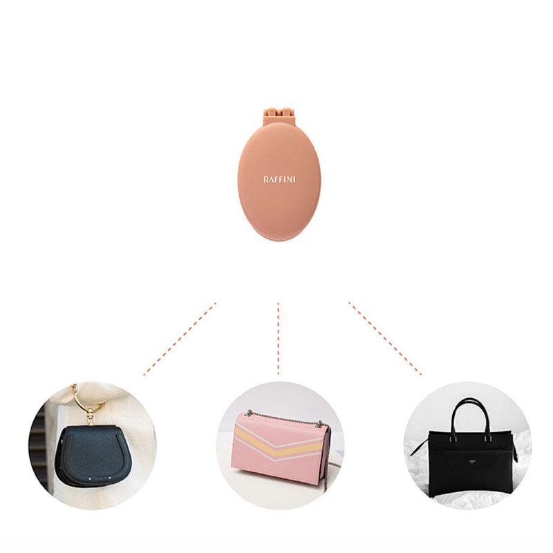 Makeup Mirror with Comb Ladies Hand-held Collapsible Portable HD Thin Light Must-have Makeup for Travel Appointment Home