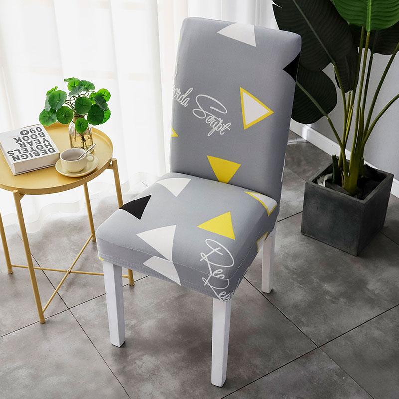 4PCS Elastic Printed Dining Chair Cover for Hotel Wedding Party Office Chair Covers Spandex Stretchable  Chair Cover
