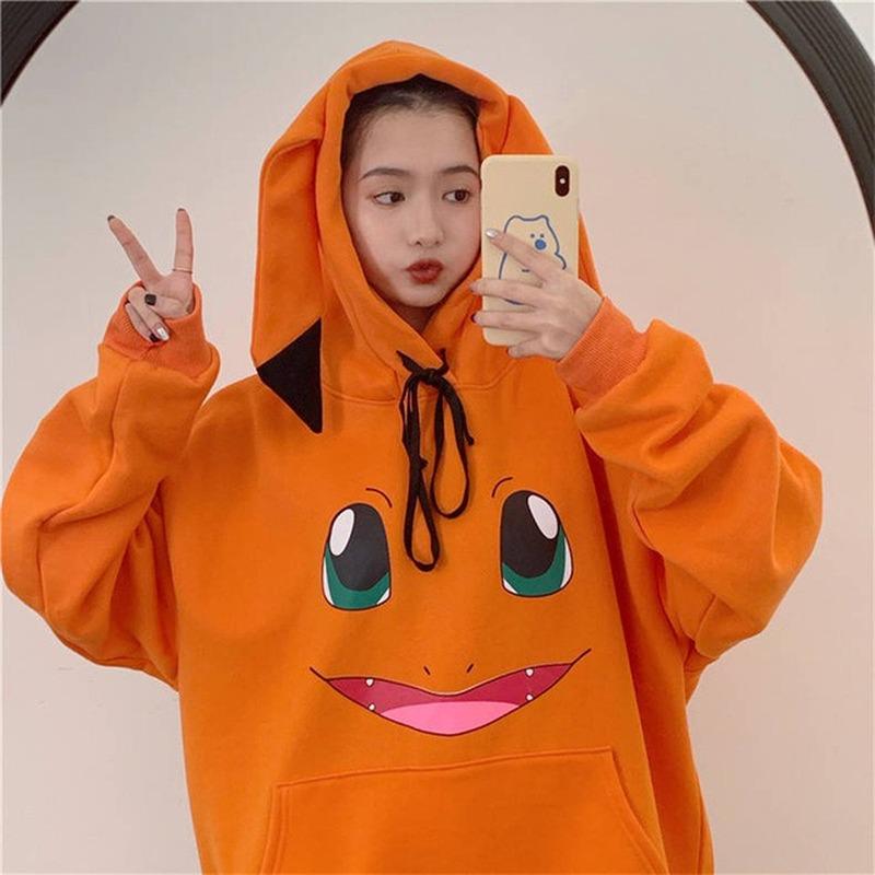 Scione Pokemon Hoodies Women Girls Harajuku Long Sleeve Japan Hoodie Cute Cartoon Hoodie Men Womens