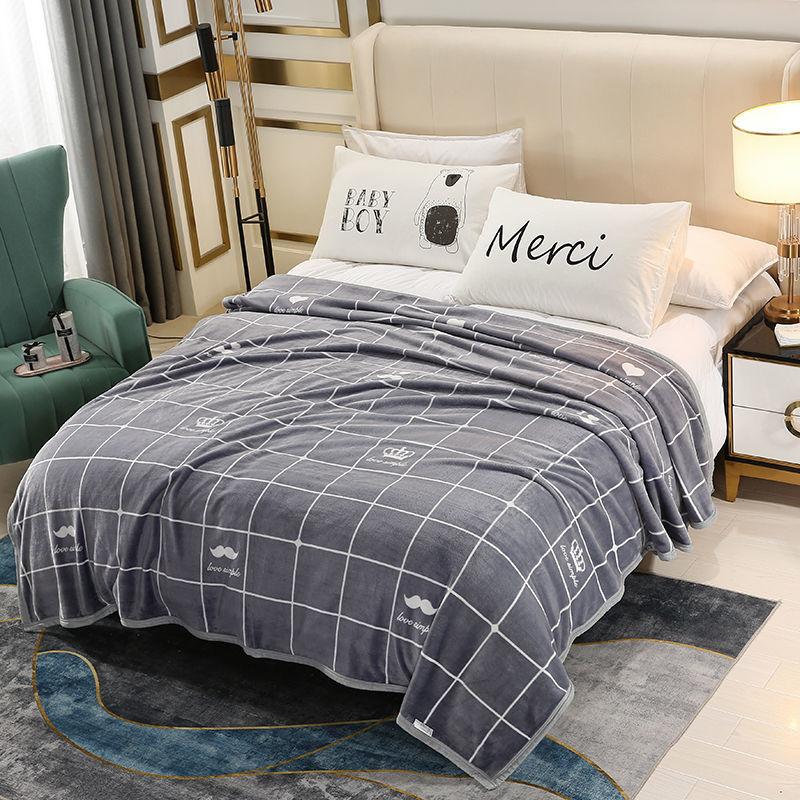 Thickened Flannel Blanket Quilt Blanket Summer Double-sided Fleece Bed Sheet Single Coral Fleece Blanket Bed Sheet Winter