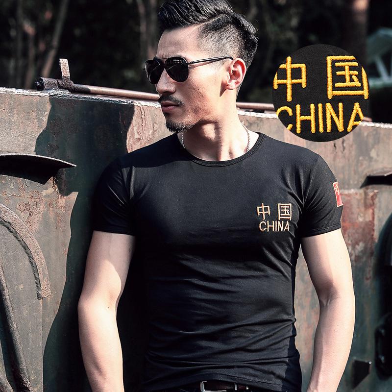 Military T-shirt Men Outdoor Shirt Half Sleeve Elastic Off-road Tee Breathable Casual Quick Dry Top Chinese Army Clothing Summer