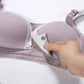 Breast Feeding Underwear Front Open Button Strapless Type Gathering Without Steel Ring Comfortable Non Slip Breast Feeding Postpartum Breast Milk Bra