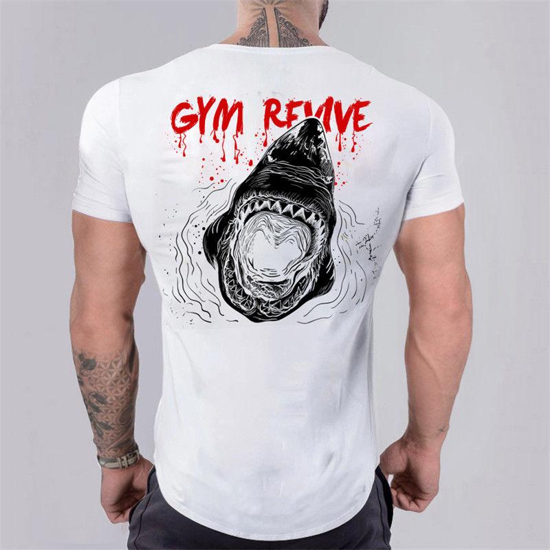 Fitness Sports Big Print Casual Running Short-sleeved T-shirt Basketball Training Bottoming Shirt