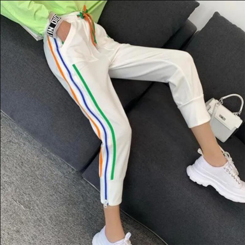 Sports Casual Sports Pants Summer Women's Loose and Thin Waist High Waist Nine-point Pants