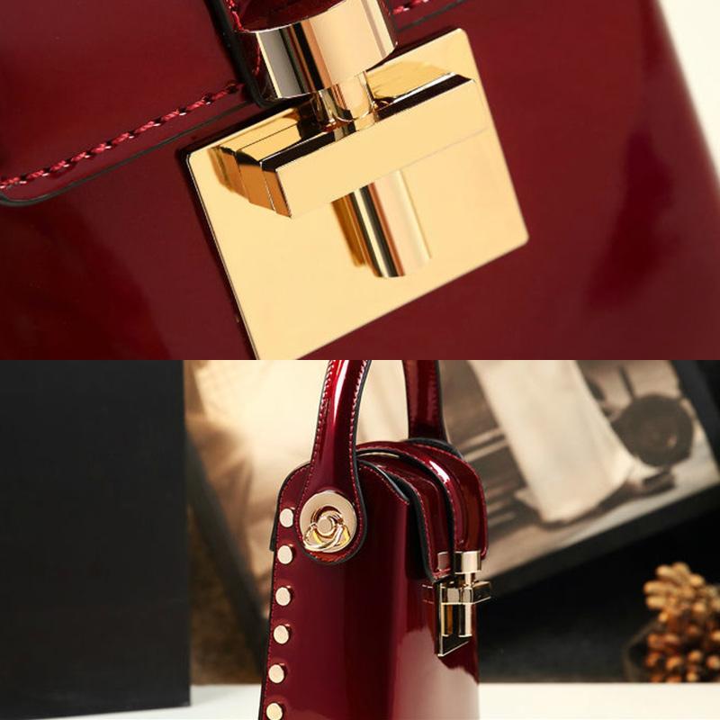 Small Leather Bag, Fashion Trend, Female Bag, Mobile Phone Bag, Mini Satchel, All-match Western-style Patent Leather Handbag