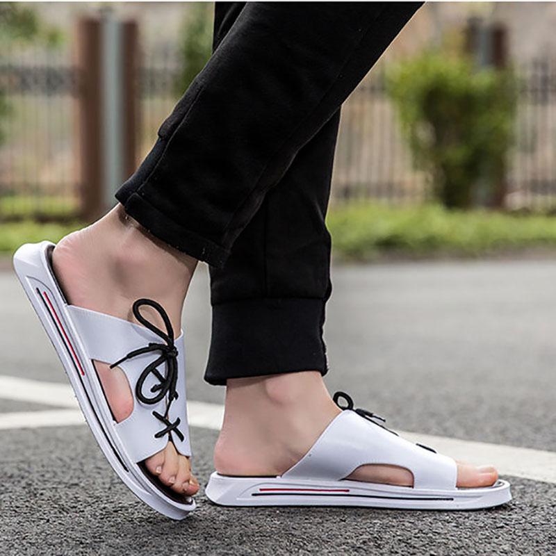 Men's Slippers Summer Korean Outdoor Trend Thick-soled Outer Wear Net Red Strap Sandals and Slippers