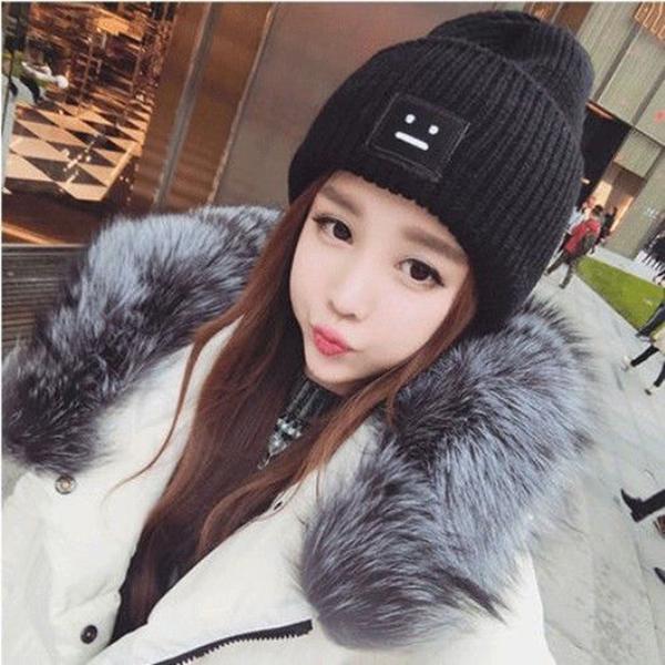 Cotton hat Trendy wild hat Windproof hat Winter Warm hat Thick hat Fashion Woman hat Plush