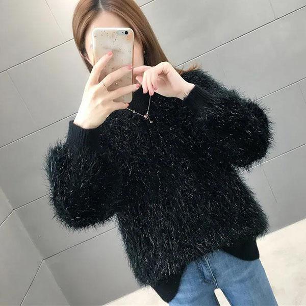 Women Autumn Large Size Elegant Loose Warm Tops Female Winter Long Seleeve Casual Pullover Coats