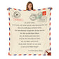 Flannel Throw Blanket Letter Printed 3D Letter Printing Envelope Blanket  Home Flannel Message Blanket