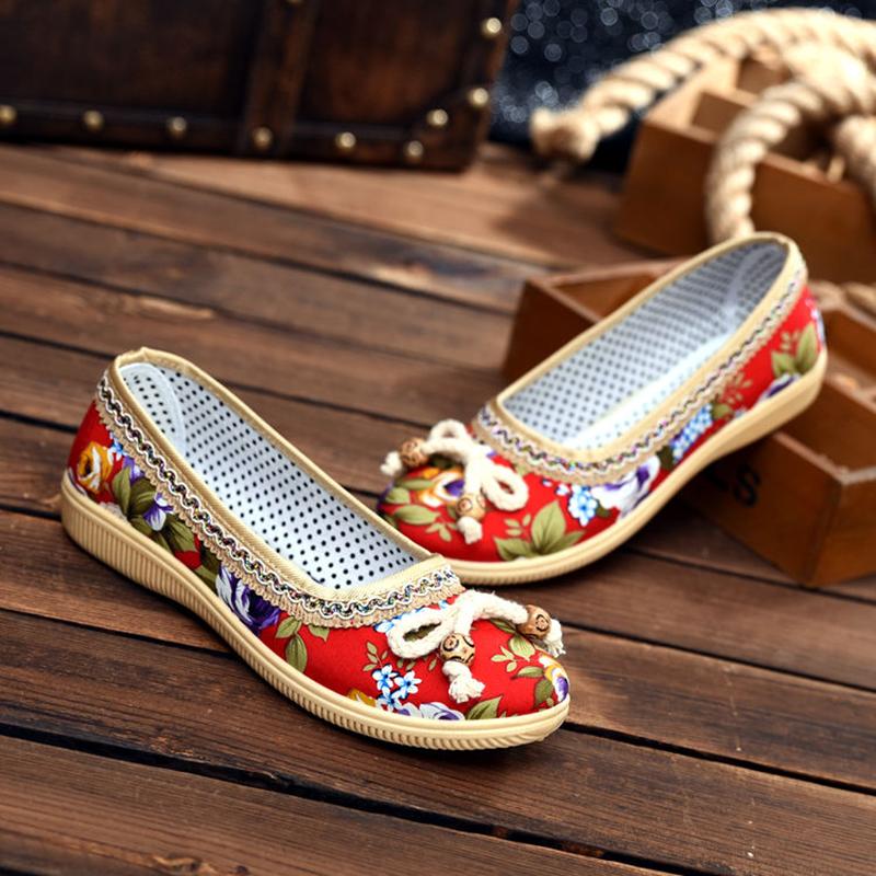 Breathable Lazy Shoes Mother Shoes Fashion Cloth Shoes Old Beijing Flat Shoes Soft Shoes Driving Shoes