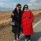 Women's Plus Size Mid-length Over-the-knee Padded Jacket Loose Padded Jacket Tooling Plus Fleece Windbreaker Jacket