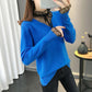 Autumn and Winter Lace Sexy Bottoming Shirt Knitted Solid Color Top Fashion Casual Women Sweater