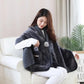Autumn  Winter Multi functional Shawl Blanket Office Nap Blanket Thick Flannel Lamb Wool Blanket Knee Blanket Fur Ball Pocket Mantle Shawl