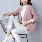 Autumn and Winter Loose Sweater Thick Knitted Cardigan Jacket Short Solid Color Women's Top